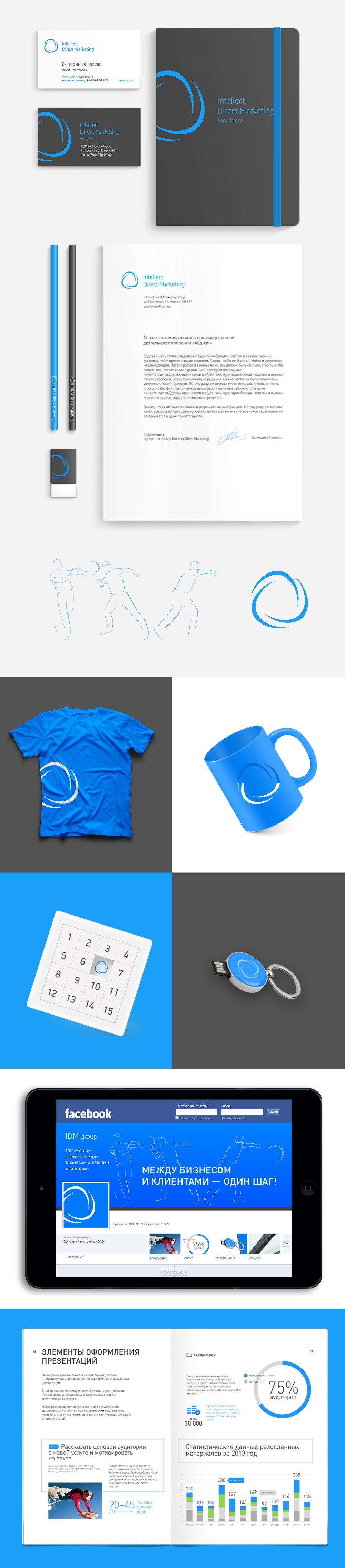 Brand book и фирменный стиль для компании IDM group brand book